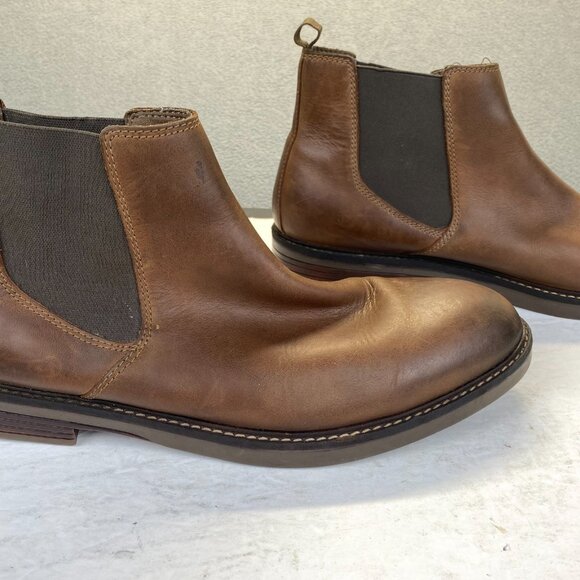ClarksUltimate Comfort Men's Slip On Brown Leather Chelsea Boots,Size 13 M - Picture 13 of 16